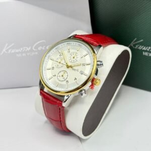 kenneth cole leather watch – classic chronograph wristwatch for men