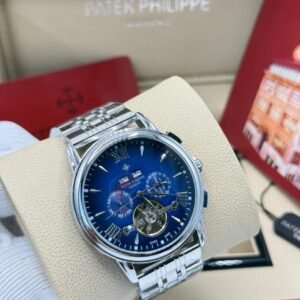 patek philippe chain strap watch – luxury skeleton automatic wristwatch for men