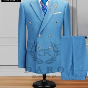 premium plain double breasted suit